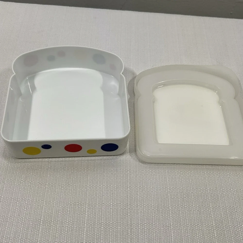 Vintage Wonder Bread Shaped Sandwich Keeper Storage Container‎ Logo Lunchbox